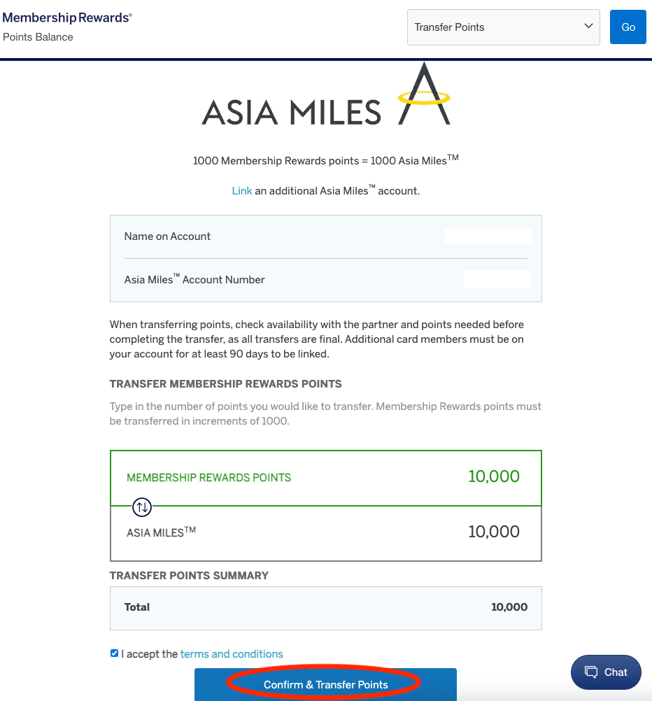 Enter the amount and confirm
